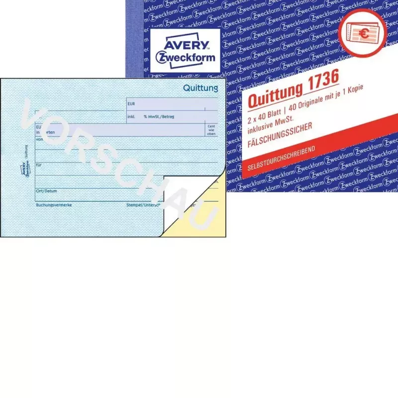 Vyúčtovacia kniha A6 Avery 1736