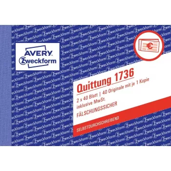 Vyúčtovacia kniha A6 Avery 1736