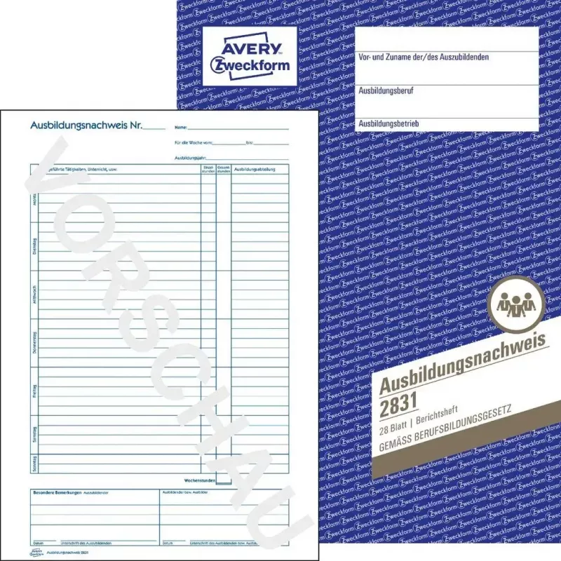 Avery Zweckform 2831 zošit o odbornej príprave, A4, 28 listov
