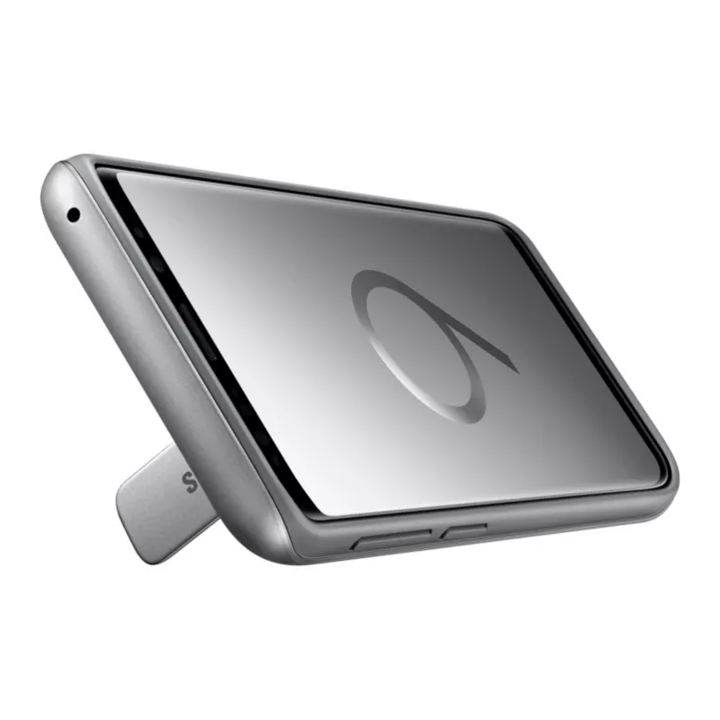 Samsung EF-RG960CSEGWW ochranný kryt so stojanom pre Galaxy S9, strieborný