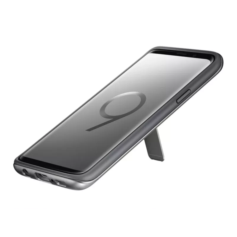 Samsung EF-RG960CSEGWW ochranný kryt so stojanom pre Galaxy S9, strieborný