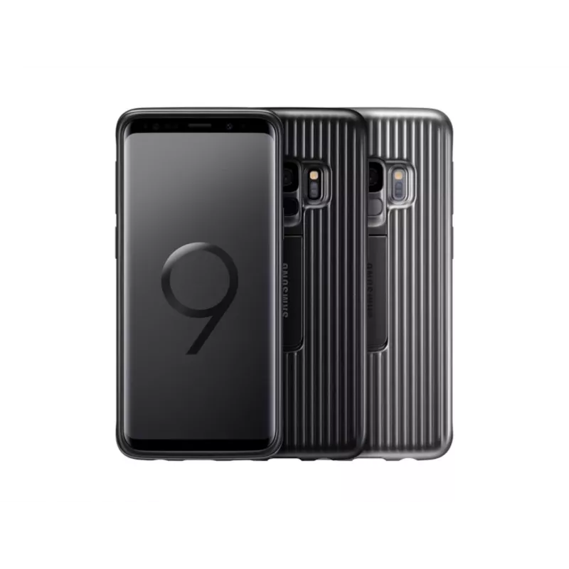 Samsung EF-RG960CSEGWW ochranný kryt so stojanom pre Galaxy S9, strieborný