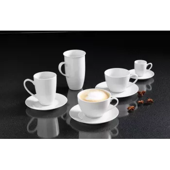 Ritzenhoff & Breker Snap BIANCO porcelánová šálka na cappuccino 0,3 l, balenie 4 ks