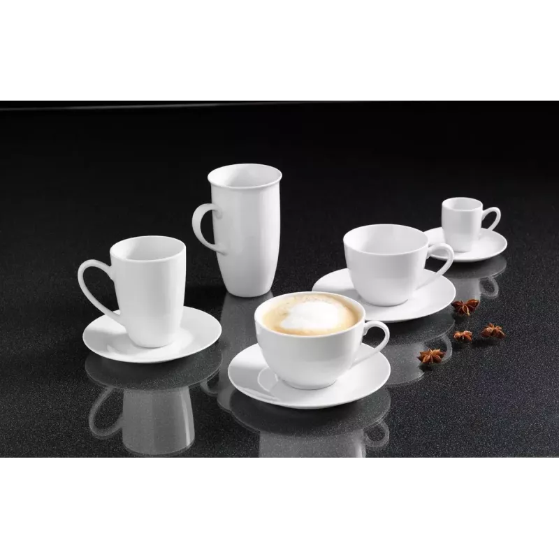 Ritzenhoff & Breker Snap BIANCO porcelánová šálka na cappuccino 0,3 L, sada 4 ks