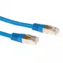 ACT modrá 1 meter LSZH SFTP CAT6A patch kábel s RJ45 konektormi
