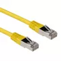 ACT žltá 1 meter LSZH SFTP CAT6A patch kábel s RJ45 konektormi
