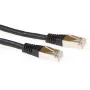 ACT čierny 3 metre LSZH S/FTP CAT6A patch kábel s RJ45 konektormi