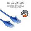 ACT modrá 1 meter LSZH U/UTP CAT6 Datacenter Slimline patch kábel s ochranou jazýčka a RJ45 konektormi
