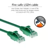 ACT zelená 5 metrov LSZH U/UTP CAT6 Datacenter Slimline patch kábel s RJ45 konektormi