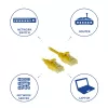ACT žltá 0,5 metra LSZH U/UTP CAT6 dátové centrum Slimline patch kábel bez jazýčka s RJ45 konektormi