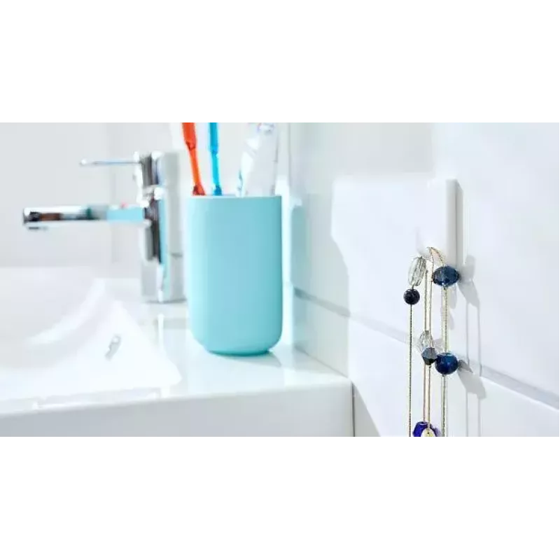 Háčik na uterák TESA 57072-00000 interiérový biely 3 kusy