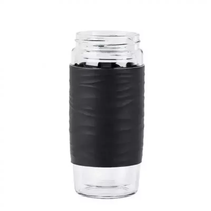 EMSA N20803 hrnček na čaj, 420 ml, čierny, so sitkom