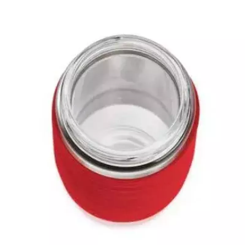 Emsa TEA MUG izolovaný hrnček so sitkom 2 v 1, 420 ml, červený