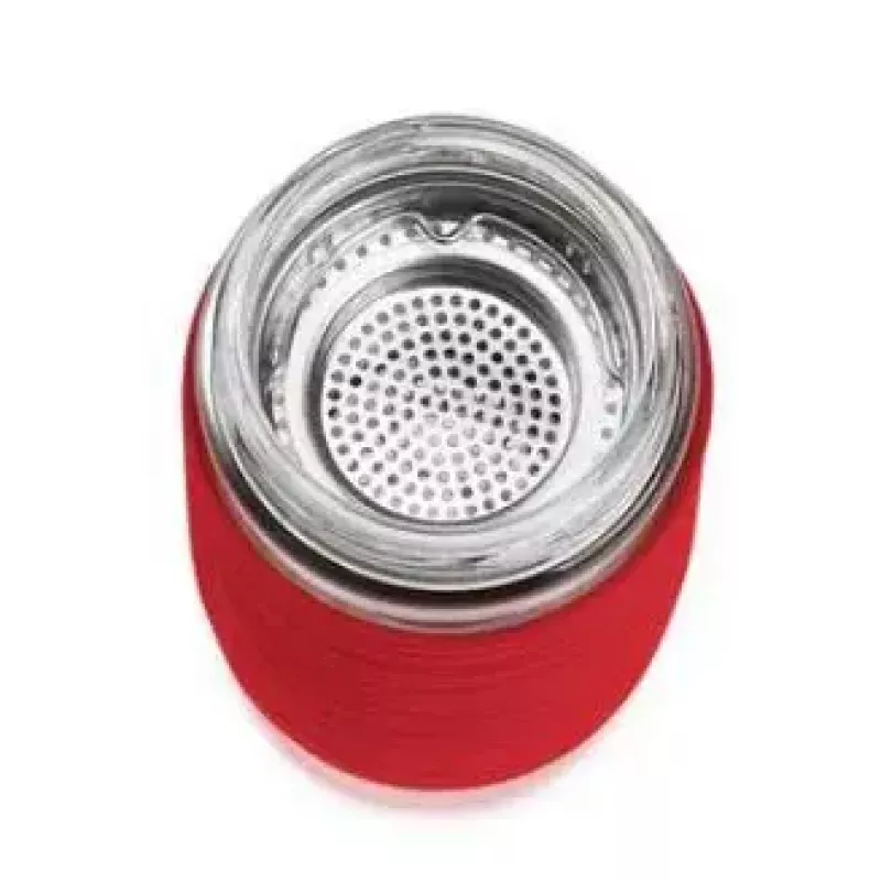 Emsa TEA MUG izolovaný hrnček so sitkom 2 v 1, 420 ml, červený