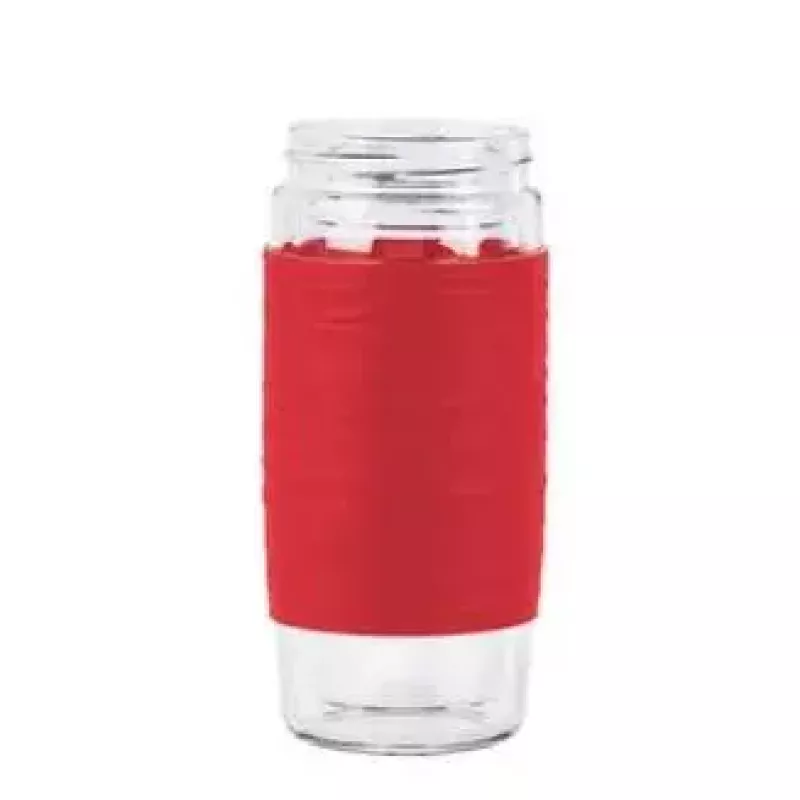 Emsa TEA MUG izolovaný hrnček so sitkom 2 v 1, 420 ml, červený