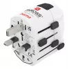 Hama World Travel Pro cestovný adaptér univerzálny typ F biely