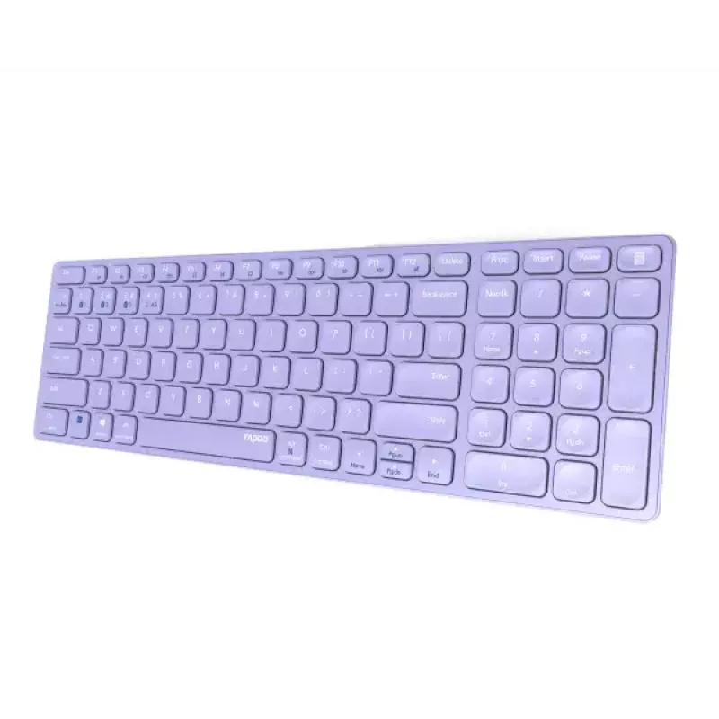 Bezdrôtová klávesnica Rapoo E9700M QWERTZ nemecká fialová RF Bluetooth