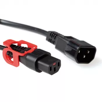 ACT napájací kábel C13 IEC Lock+ - C14 čierny 2 m, PC1526