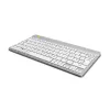 R-Go Tools ergonomická klávesnica R-Go Compact Break, kompaktná klávesnica so softvérom na prestávky, QWERTY (UK), Bluetooth, biela