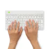 R-Go Tools ergonomická klávesnica R-Go Compact Break, kompaktná klávesnica so softvérom na prestávky, QWERTY (UK), Bluetooth, biela