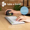 R-Go Tools ergonomická klávesnica R-Go Compact Break, kompaktná klávesnica so softvérom na prestávky, QWERTY (UK), Bluetooth, biela