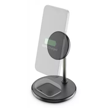 Cellularline Mag Duo bezdrôtová nabíjačka 2-in-1 bezdrôtová nabíjacia stanica pre zariadenia Apple