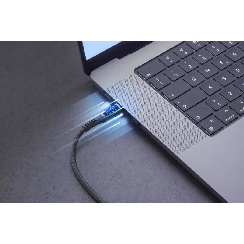 Cellularline displej kábel USB-C kábel s integrovaným LCD displejom
