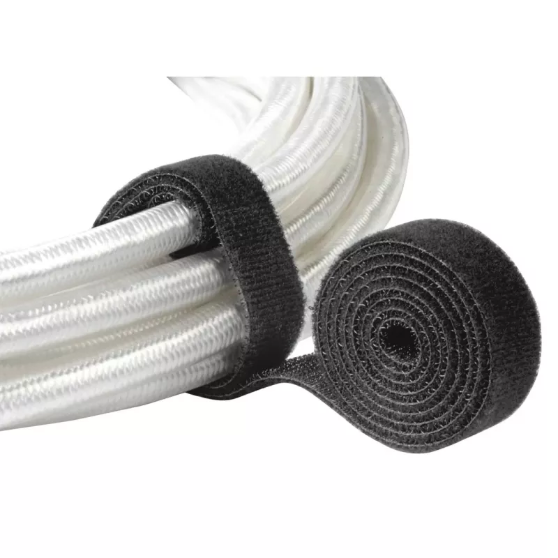 Hama 00221007 viazač káblov suchý zips nylon čierny 1 ks