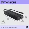 HP 4K USB-C multiport hub, USB Type-C, USB Type-C, 10000 Mbit/s, 3840 x 2160, čierny, 65 W