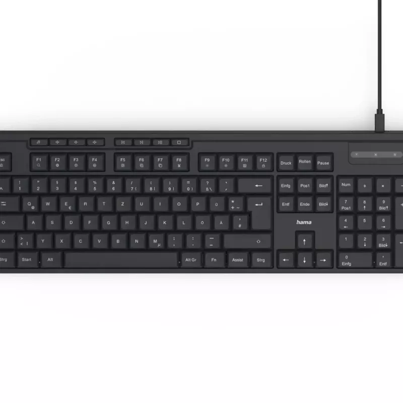 Hama CK-200 klávesnica Home/Office USB QWERTZ nemecká čierna