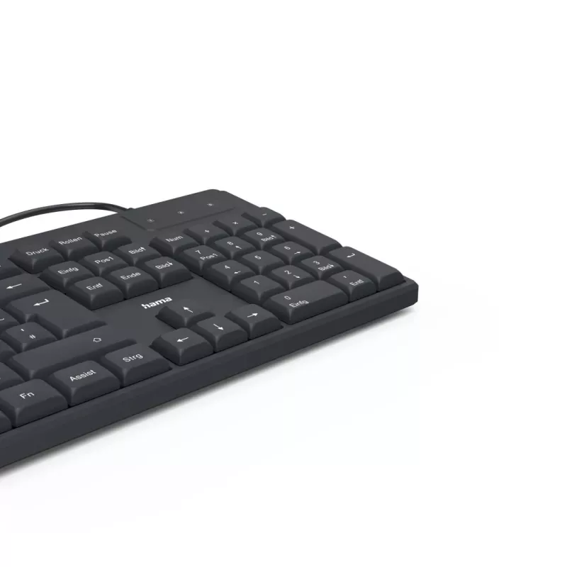 Hama CK-200 klávesnica Home/Office USB QWERTZ nemecká čierna