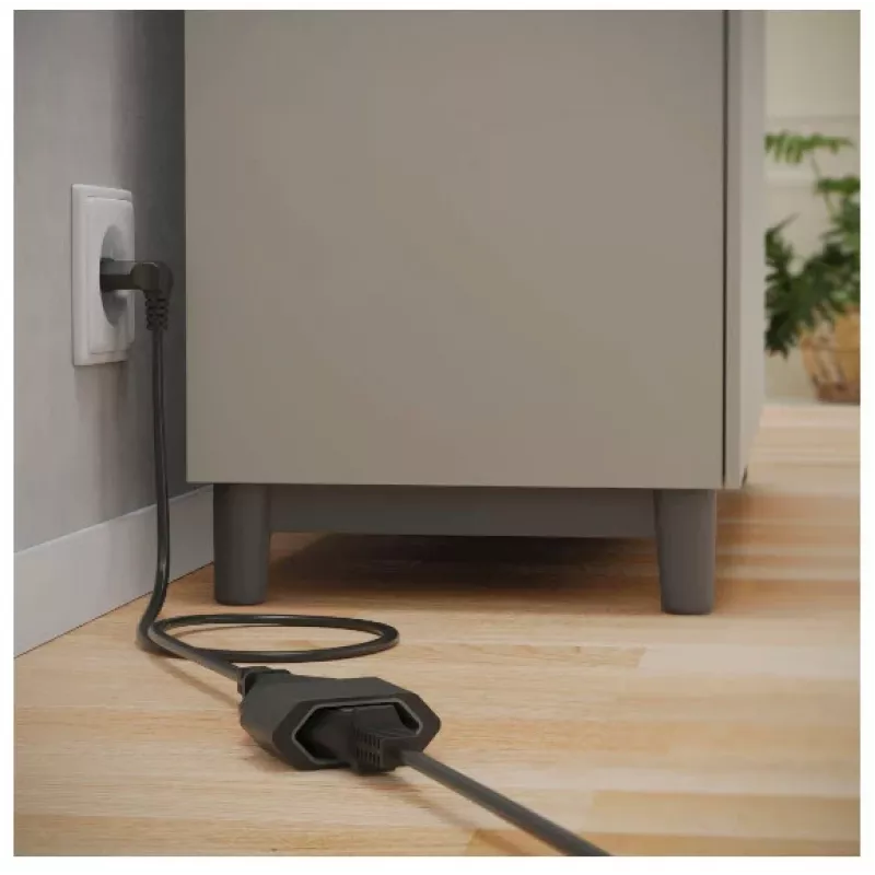 Hama 00223266 predlžovací kábel 3 m 1 AC zásuvka(y) interiér čierny