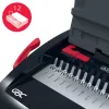 GBC CombBind CB12 väzbový stroj s plastovým hrebeňom, čierny/strieborný