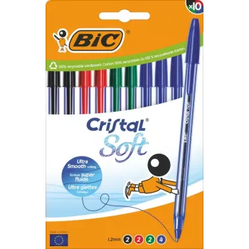 Guľôčkové pero BIC 516359 sortiment farieb 10 ks