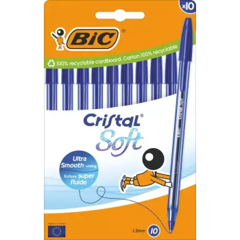 Guľôčkové pero BIC 516357 modrá transparentná 10 ks
