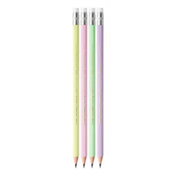 BIC Evolution Pastel ceruzky HB s gumou, 10 ks, Pink/Purple/Green/Yellow