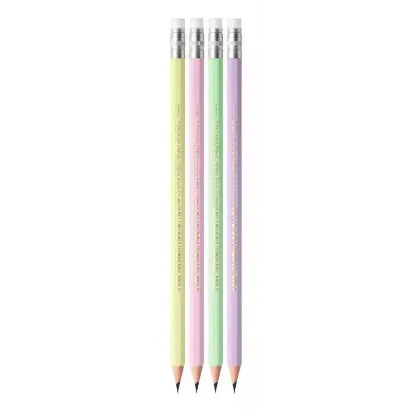 BIC Evolution Pastel ceruzky HB s gumou, 10 ks, Pink/Purple/Green/Yellow