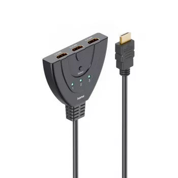 Hama 4K HDMI prepínač 3x1, 3x HDMI zásuvka na 1x HDMI vidlicu (00205101)