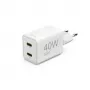 Hama 00201989 mobilná nabíjačka headset, laptop, powerbanka, smartfón, tablet biela AC rýchle nabíjanie interiér