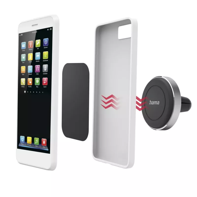 Hama magnet pasívny držiak mobilný telefón/smartfón čierny, strieborný