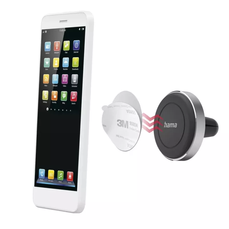 Hama magnet pasívny držiak mobilný telefón/smartfón čierny, strieborný