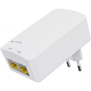 PoE injektor MicroConnect MC-POEINJ-EU — jednoportový Power over Ethernet injektor