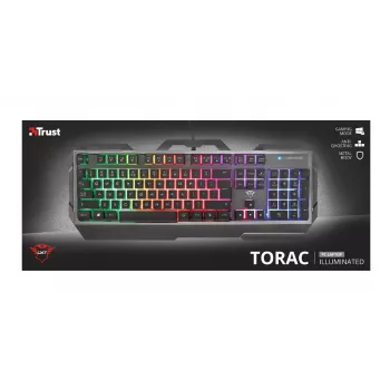 Herná klávesnica Trust GXT 856 Torac USB QWERTZ nemecká čierna RGB LED
