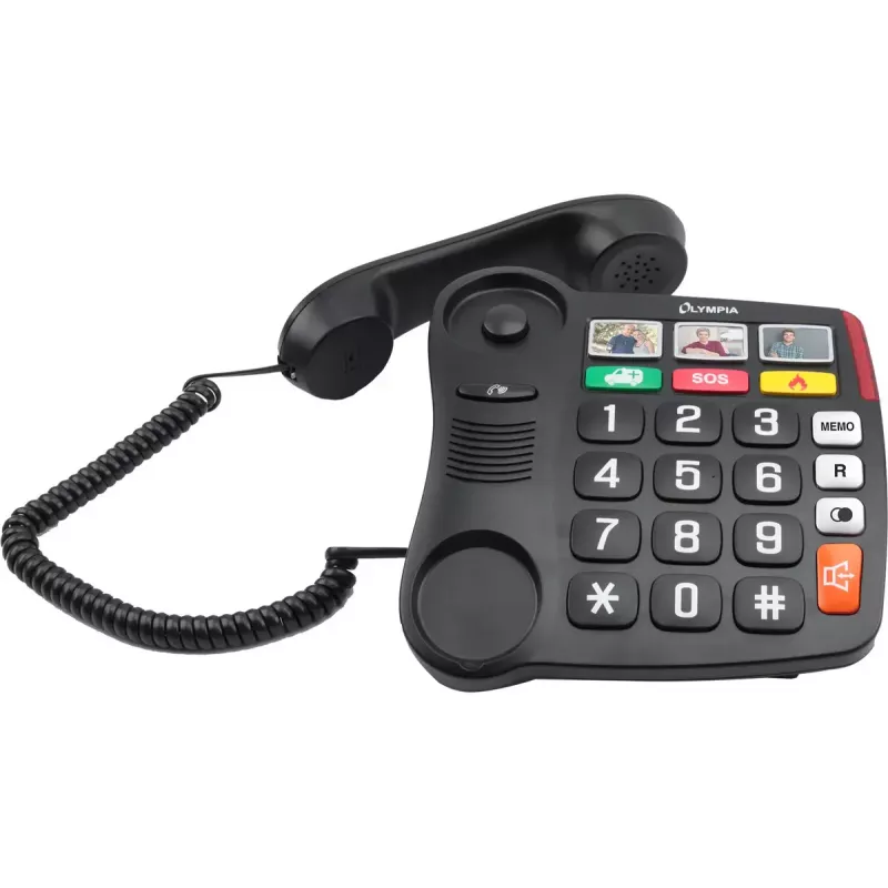 Analógový telefón Olympia 4500 čierny biely