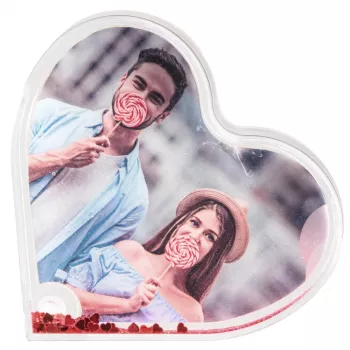 Hama Heart rámik na fotografiu červený, transparentný