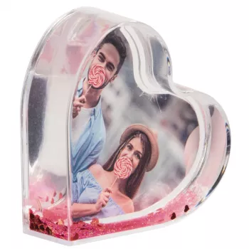 Hama Heart rámik na fotografiu červený, transparentný