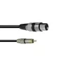 Audio kábel XLR (3-pol) RCA Omnitronic 3022075J 0,15 m čierny