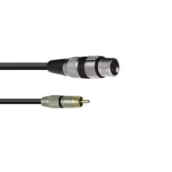 Audio kábel XLR (3-pol) RCA Omnitronic 3022075J 0,15 m čierny