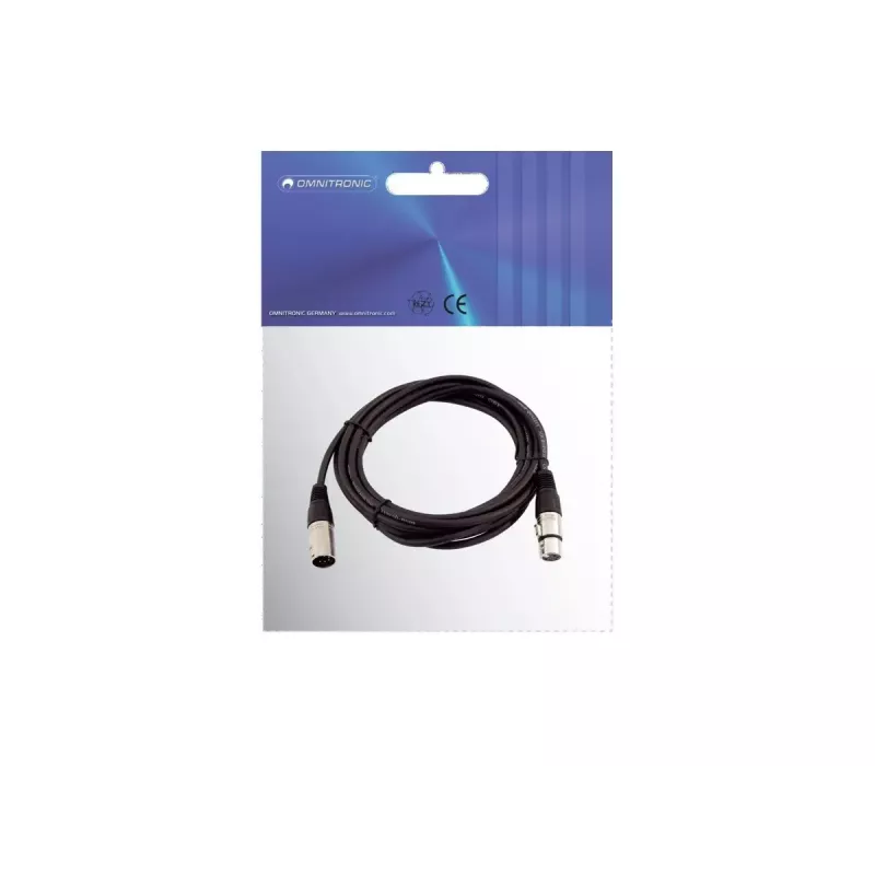 Audio kábel XLR 5-pol Omnitronic 30220769