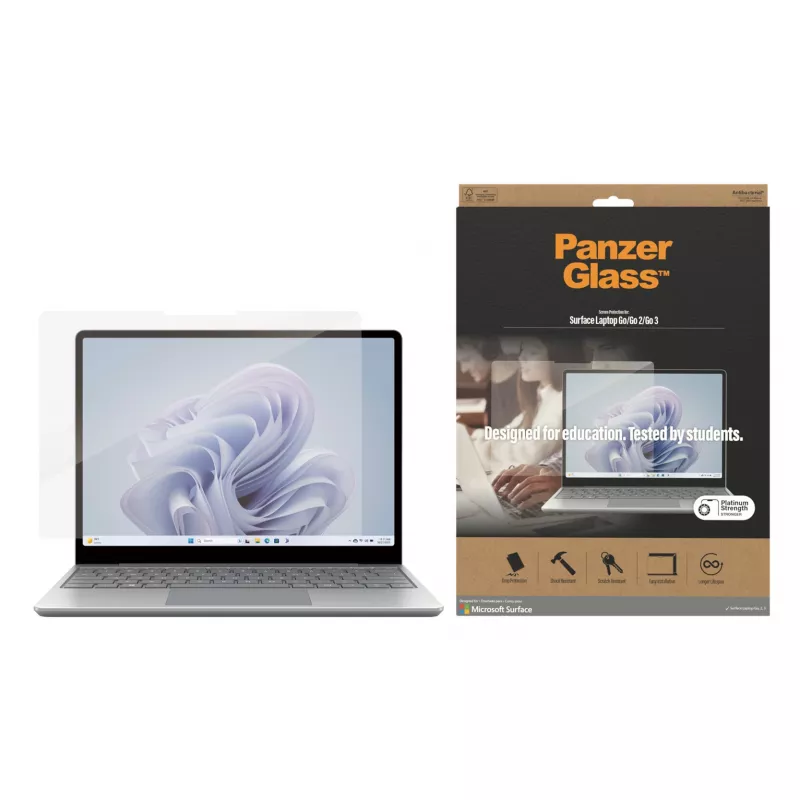 PanzerGlass® tvrdené sklo na displej Microsoft Surface Laptop Go3 | Go 2 | Go